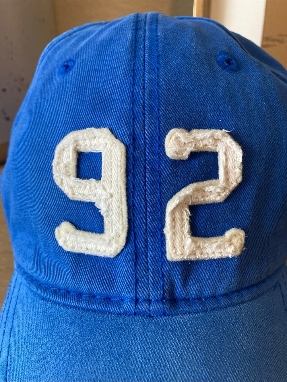 Y2K Abercrombie & Fitch Royal Blue Baseball Cap with White Logo